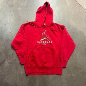 Y2K Majestic St. Louis Cardinals Red‎ Pullover Hoodie
